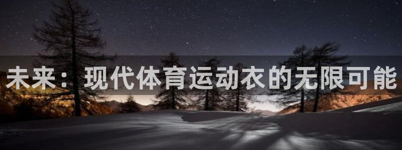 注册利记官方正版app：未来：现代体育运动衣的无限可