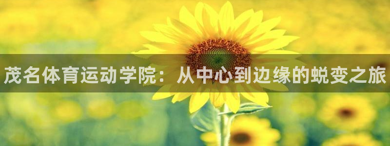 德国利记官方正版app集团：茂名体育运动学院：从中心到边缘的